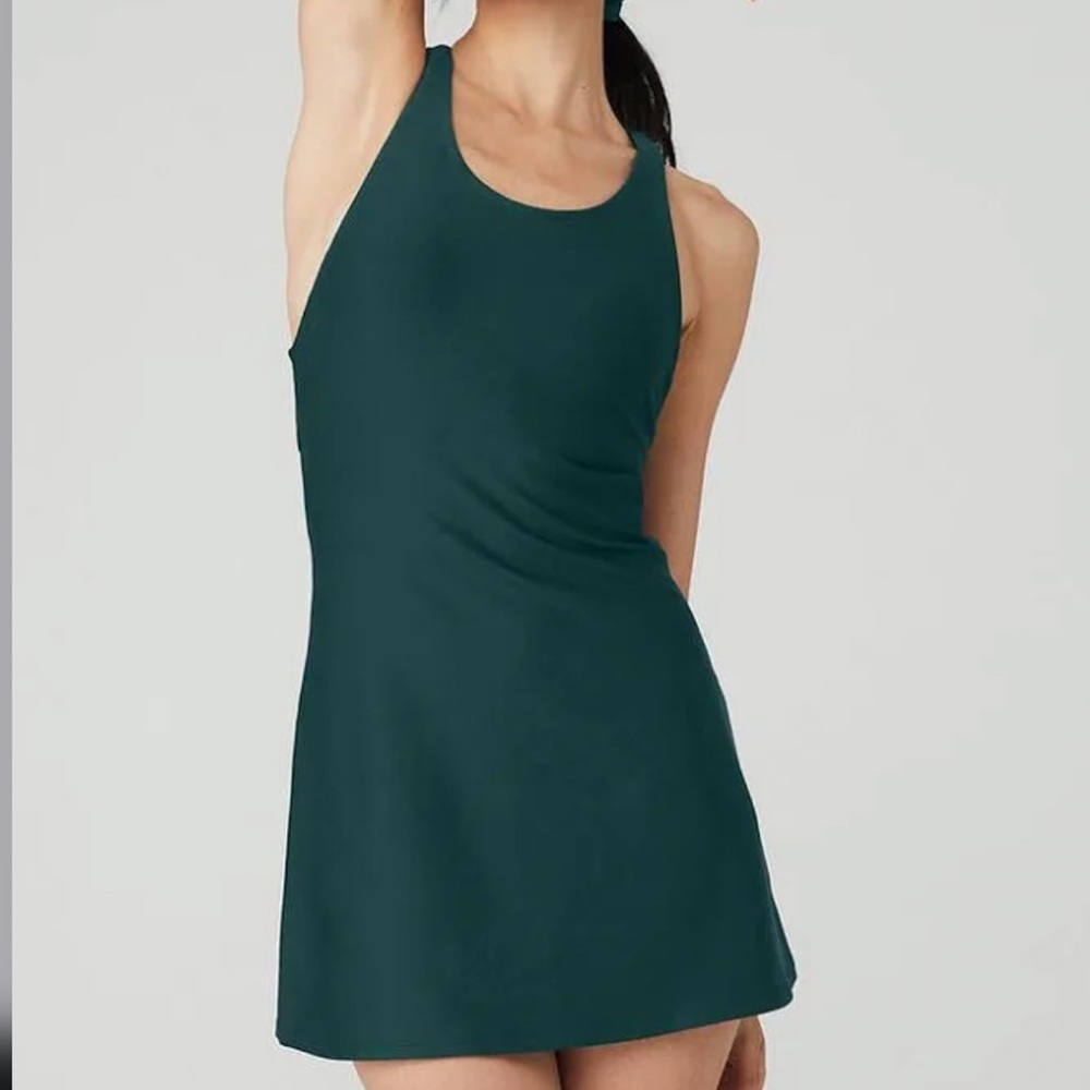 Alo airlift fly dress midnight green